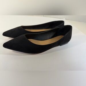 ASOS Velour Pointed Toe Ballet Flats Black Size US 10 Women’s Shoe Slip On